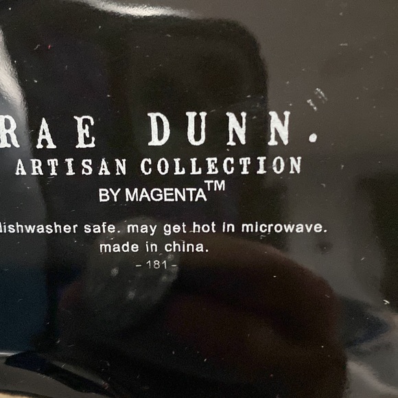 NEW Rae Dunn Artisan Collection By Magenta Bone Appetit Dog Bowl Orange Black - Picture 10 of 10